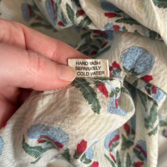 Sun Dried Laundry Block Pint v neck peplum 3/4 sleeve top - Picture 4 of 5